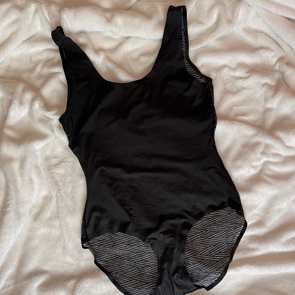Vince Camuto Black Mesh One-Piece
